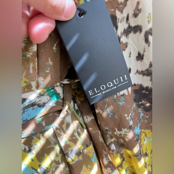 ELOQUIL Flowy Printed Dress floral print size 18 NWT - Picture 10 of 16